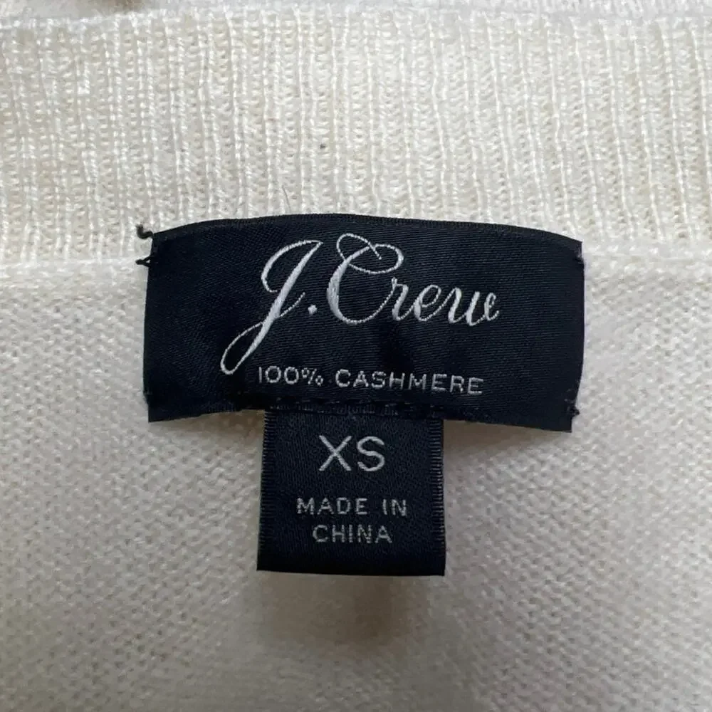 J. Crew Factory Cream Crew Neck Sweater - Picture 3 of 4